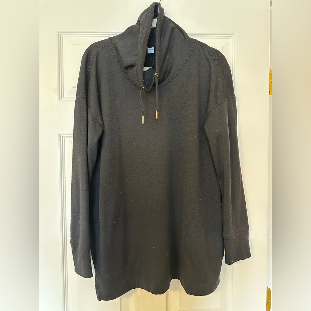 Old Navy Active Cowl-Neck Pullover Sweatshirt - Black - Size L